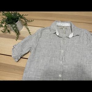 Crown Linen Designs - Sally Shirt Dress (washed once) | size medium